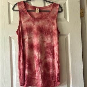 Faded Glory Red Tie-Dye Tank Top
